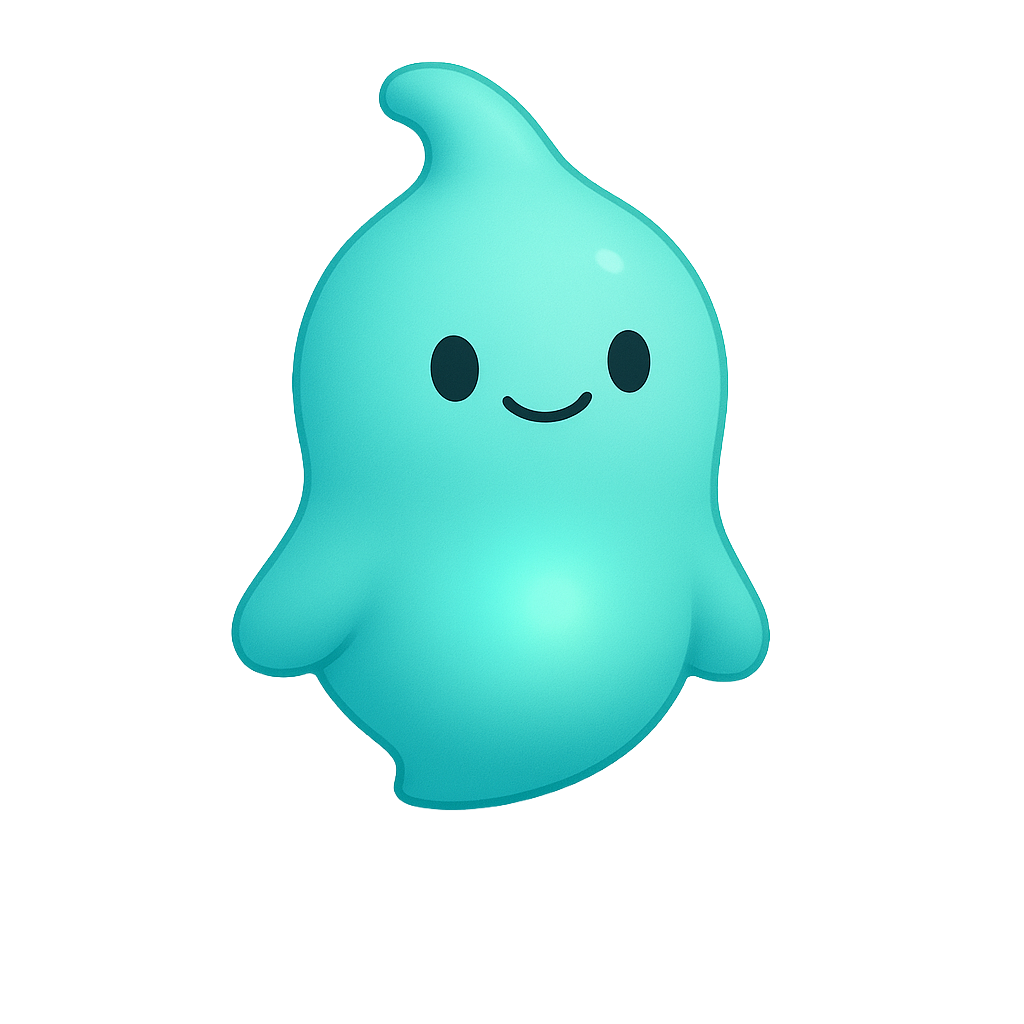 Aqua mascot providing helpful guidance